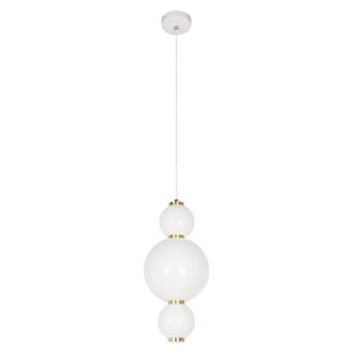 Светильник подвесной LED Pearls 10205/A LOFT IT белый на 1 лампу, основание белое в стиле современный шар