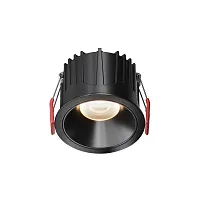 Светильник точечный LED Alfa LED DL043-01-15W3K-RD-B-1 Maytoni чёрный на 1 лампу, основание чёрное в стиле современный хай-тек круглый