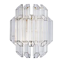 Бра Jastin A2848AP-2GO Arte Lamp прозрачный 2 лампы, основание золотое в стиле классический 