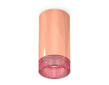 Светильник накладной Techno spot XS6326010 Ambrella light золотой розовый 1 лампа, основание золотое розовое в стиле современный круглый
