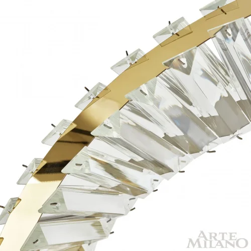 Люстра потолочная LED с пультом AM-Venezia 316223/D600 GD Arte Milano прозрачная на 1 лампу, основание золотое в стиле современный с пультом фото 10