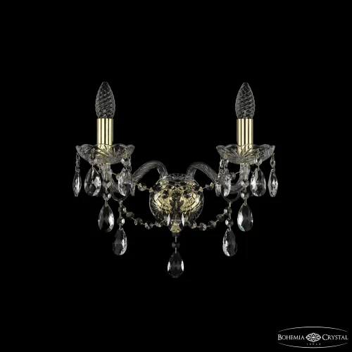 Бра 1415B/2/165 G Bohemia Ivele Crystal без плафона на 2 лампы, основание золотое в стиле классический sp