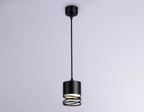 Светильник подвесной TN71109 Ambrella light чёрный 1 лампа, основание чёрное в стиле хай-тек современный  фото 3