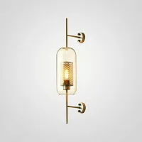 Настенный светильник CATCH WALL cylinder L67 brass 189446-26 ImperiumLoft прозрачный 1 лампа, основание латунь в стиле современный 