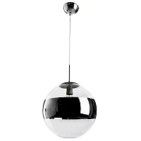 Светильник подвесной Galactica A1582SP-1CC Arte Lamp серый хром 1 лампа, основание хром в стиле современный шар