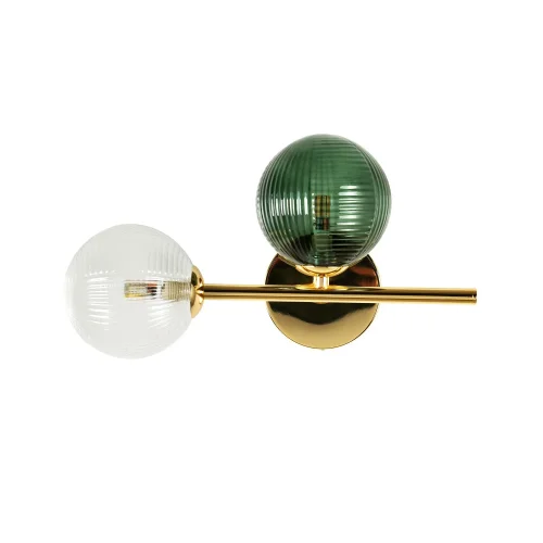 Бра Infilato 4035-2W F-promo прозрачный зелёный на 2 лампы, основание золотое в стиле современный  фото 2