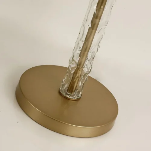 Торшер Hefestos 2945-1F F-promo  бежевый 1 лампа, основание матовое золото в стиле современный
 фото 3