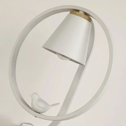 Настольная лампа Uccello 2939-1T F-promo белая 1 лампа, основание белое дерево металл в стиле кантри птички фото 3