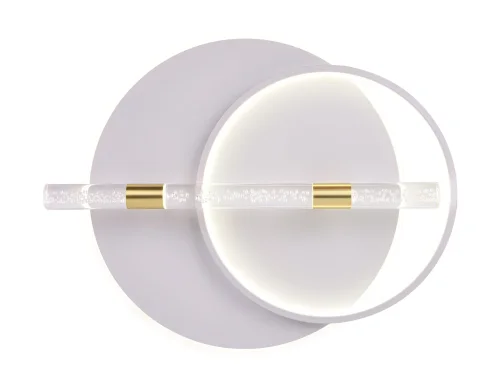 Люстра потолочная LED с пультом FL5007 Ambrella light белая на 1 лампа, основание белое в стиле современный хай-тек с пультом кольца фото 3