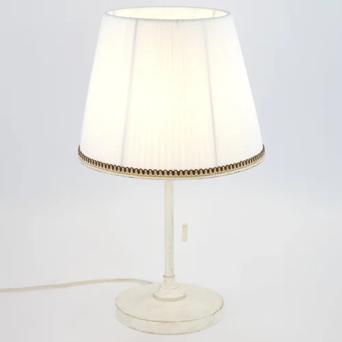 Настольная лампа Линц CL402720 Citilux белая 1 лампа, основание патина белое металл в стиле классический прованс  фото 4