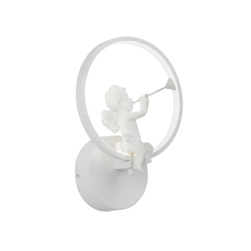 Бра LED V4667-0/1A Vitaluce без плафона на 1 лампа, основание белое в стиле современный ангел кольца