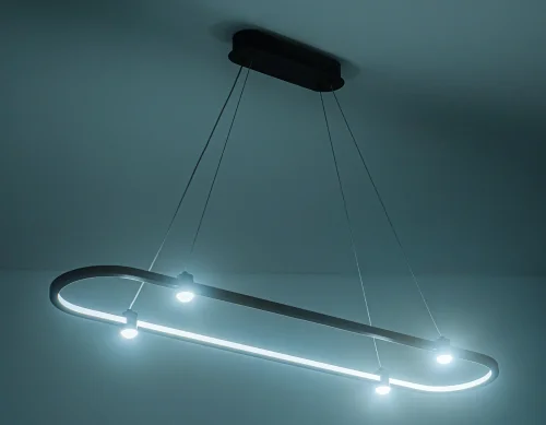 Светильник подвесной LED FL5589 Ambrella light чёрный 1 лампа, основание чёрное в стиле хай-тек современный  фото 5