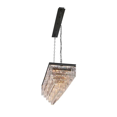 Люстра подвесная V5852-1/30 Vitaluce прозрачная на 30 ламп, основание чёрное в стиле современный классический фото 3