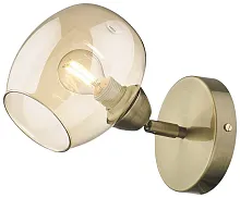 Бра 237-501-01 Velante янтарный 1 лампа, основание бронзовое в стиле современный 