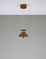 Светильник подвесной LED Ori V10887-PL Moderli золотой 1 лампа, основание золотое в стиле лофт современный 