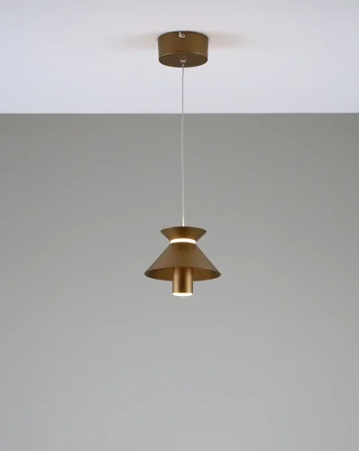 Светильник подвесной LED Ori V10887-PL Moderli золотой 1 лампа, основание золотое в стиле лофт современный 