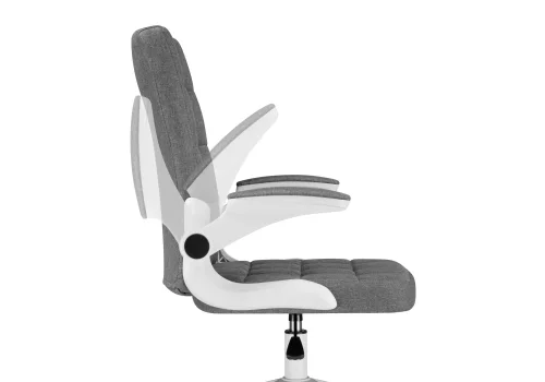 Компьютерное кресло Elga gray / white 15608 Woodville, серый/ткань, ножки/пластик/белый, размеры - *1040***630*590 фото 8
