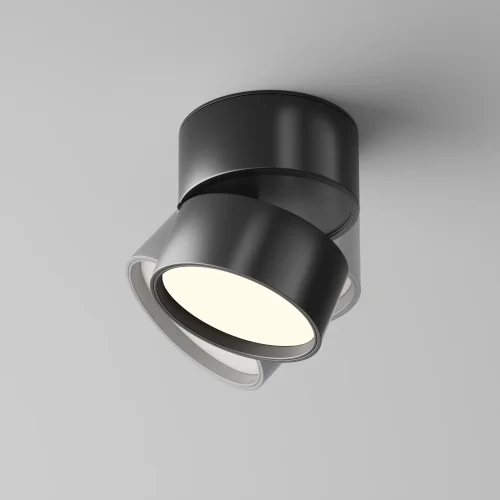 Светильник накладной LED Onda C024CL-12W3K-B-1 Maytoni чёрный 1 лампа, основание чёрное в стиле хай-тек современный круглый фото 4