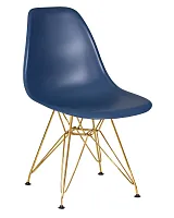 Стул обеденный 638APP-LMZL DSR, цвет сиденья тёмно-синий (BE-12), цвет основания золото Dobrin, синий/, ножки/металл/золотой, размеры - ****460*535