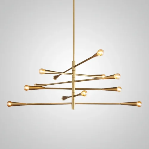 Люстра потолочная ESCAPE 193439-23 ImperiumLoft латунь на 12 ламп, основание латунь в стиле современный Люстра потолочная ESCAPE 193439-23 ImperiumLoft латунь на 12 ламп, основание латунь в стиле современный