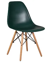 Стул обеденный 638PP-LMZL DSW, цвет сиденья тёмно-зеленый (G-13), цвет основания светлый бук  Dobrin, зелёный/, ножки/металл/светлый бук, размеры - ****460*530