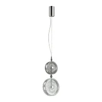 Светильник подвесной LED Caramella 5416/13LA Odeon Light серый разноцветный 1 лампа, основание хром в стиле арт-деко современный 