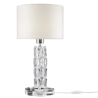 Настольная лампа Talento DIA008TL-01CH Maytoni белая на 1 лампу, основание хром стекло металл в стиле современный Настольная лампа Talento DIA008TL-01CH Maytoni белая на 1 лампу, основание хром стекло металл в стиле современный