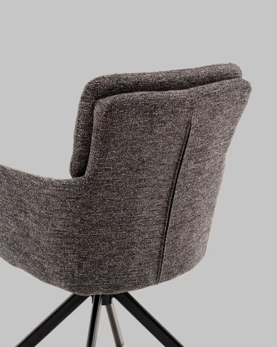 Стул обеденный Rue, темно-серый УТ000041382 Stool Group, тёмно-серый/рогожка, ножки/металл/чёрный, размеры - *880**** фото 7