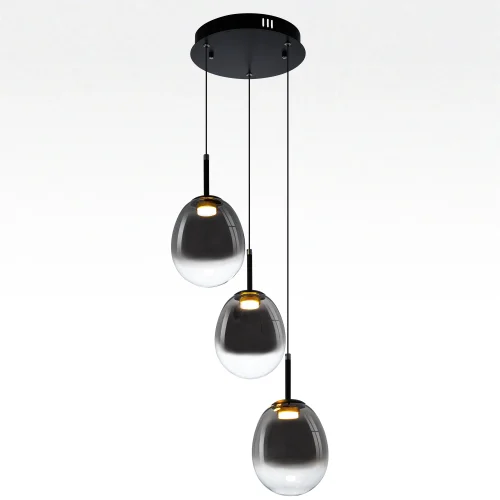 Светильник подвесной LED Signature CL247022 Citilux чёрный дымчатый на 1 лампу, основание чёрное в стиле современный каскад фото 3