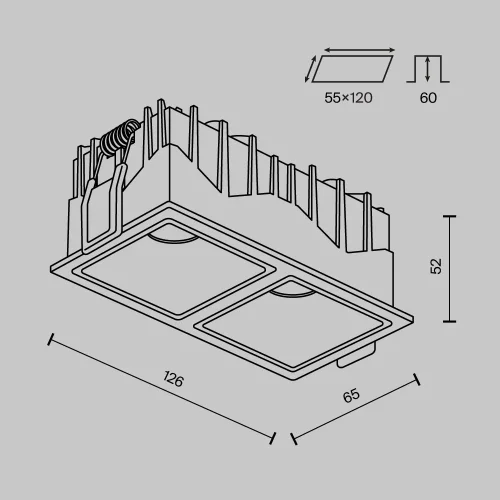 Светильник точечный LED Alfa LED DL043-02-10W4K-SQ-B-1 Maytoni чёрный на 1 лампу, основание чёрное в стиле современный хай-тек прямоугольный фото 13