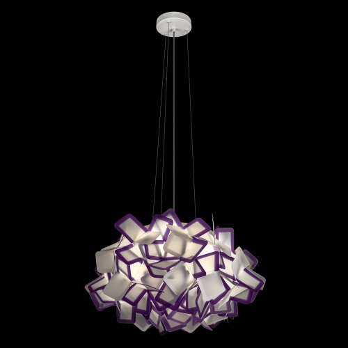 Люстра подвесная Слизия / Clizia 10231/530 Purple LOFT IT фиолетовая белая на 3 лампы, основание в стиле фото 2 Люстра подвесная Слизия / Clizia 10231/530 Purple LOFT IT фиолетовая белая на 3 лампы, основание в стиле фото 2
