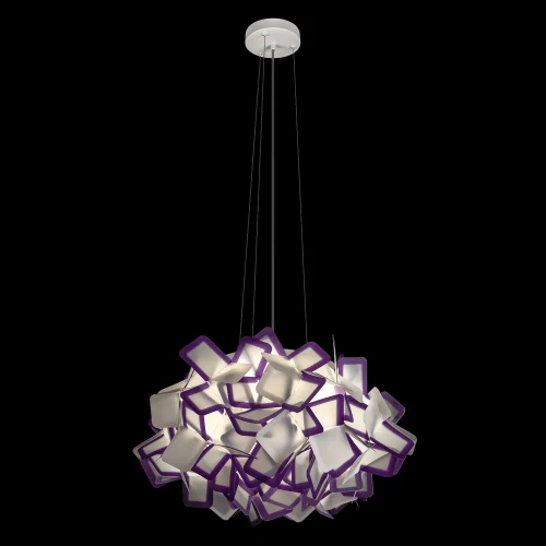 Люстра подвесная Слизия / Clizia 10231/530 Purple LOFT IT белая фиолетовая на 3 лампы, основание в стиле современный арт-деко фото 2 Люстра подвесная Слизия / Clizia 10231/530 Purple LOFT IT белая фиолетовая на 3 лампы, основание в стиле современный арт-деко фото 2