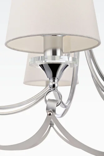 Люстра подвесная Ariana FR5081PL-07CH Freya белая на 7 ламп, основание хром в стиле современный  фото 2
