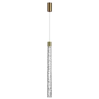 Светильник подвесной Pilar 7145/5L Odeon Light прозрачный на 1 лампу, основание бронзовое в стиле классический современный трубочки