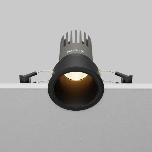 Светильник точечный LED Dip DL116-10W-3K-B Maytoni чёрный на 1 лампу, основание чёрное в стиле современный хай-тек круглый фото 4