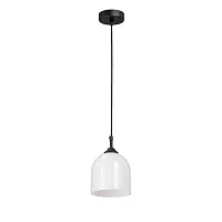 Светильник подвесной V2951-1/1S Vitaluce белый 1 лампа, основание чёрное в стиле арт-деко 