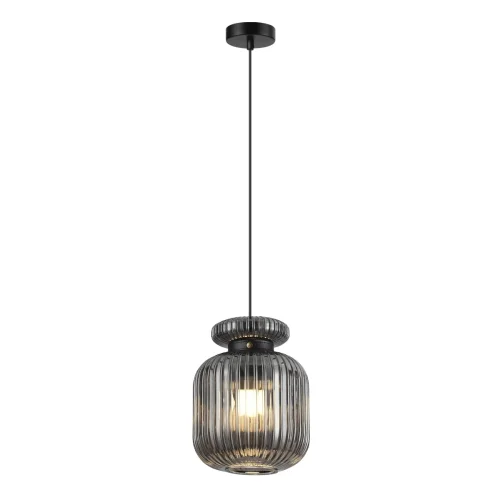 Светильник подвесной Jugi 5042/1B Odeon Light янтарный 1 лампа, основание чёрное в стиле современный выдувное фото 3