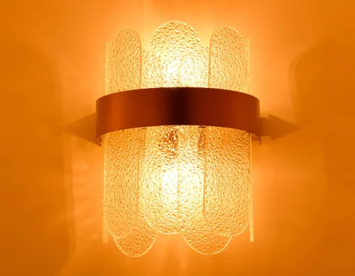 Бра Traditional TR5339 Ambrella light прозрачный на 2 лампы, основание золотое в стиле классический  фото 4