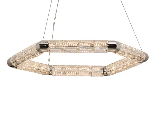Светильник подвесной LED 8486/800 Newport прозрачный 1 лампа, основание хром в стиле американский современный классический квадраты фото 2