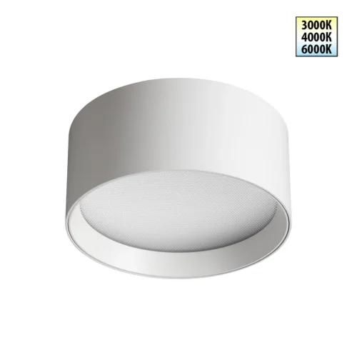 Светильник накладной LED с переключателем цветовой температуры Orbis 359596 Novotech белый на 1 лампу, основание белое в стиле хай-тек современный круглый