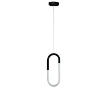 Светильник подвесной LED Канто 08271,19(3000K) Kink Light белый чёрный 1 лампа, основание чёрное в стиле хай-тек современный 