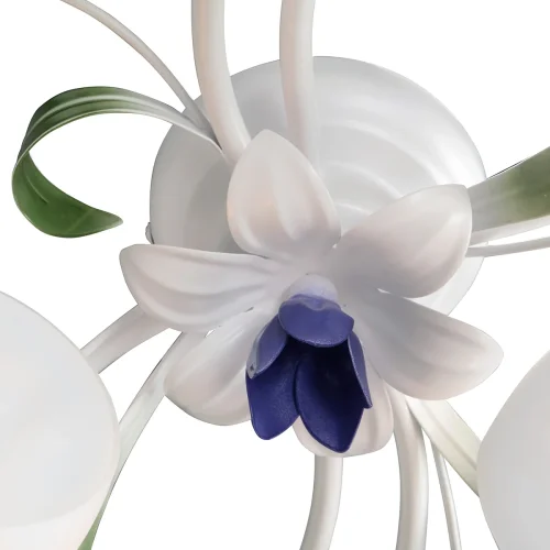 Люстра потолочная V1467-0/6PL Vitaluce белая на 6 ламп, основание белое в стиле флористика фото 4