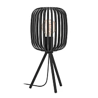 Настольная лампа Romazzina 900519 Eglo чёрная 1 лампа, основание чёрное металл в стиле лофт современный 
