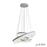 Светильник подвесной LED с пультом Around D0301-3 (200x400x600) WH iLedex белый 1 лампа, основание белое в стиле современный хай-тек с пультом кольца