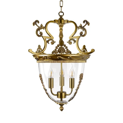 Светильник подвесной Рой / Roi 10564/3 LOFT IT прозрачный на 3 лампы, основание латунь в стиле классический современный американский фото 3
