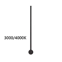 Бра LED Fillini 4335/12WLP Odeon Light чёрный на 1 лампу, основание чёрное в стиле минимализм хай-тек современный отражённый свет