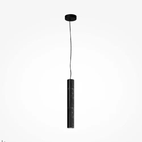 Светильник подвесной LED Basic Texture MOD461PL-L5BK Maytoni чёрный на 1 лампу, основание чёрное в стиле современный трубочки фото 4