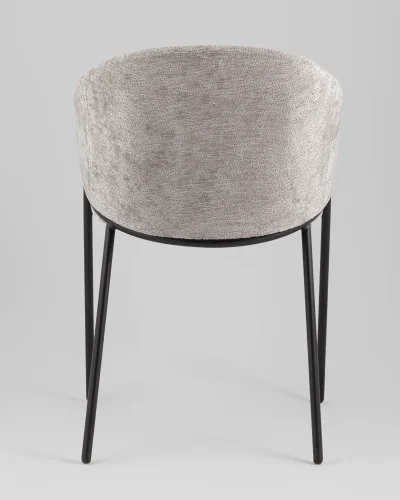 Стул обеденный Carmel, серый УТ000039556 Stool Group, серый/шенилл, ножки/металл/чёрный, размеры - *790***540*600 фото 4