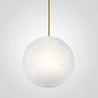 Светильник подвесной GIOPATO COOMBES BOLLE BLS LAMP white glass 1 99037-22 ImperiumLoft белый 1 лампа, основание золотое в стиле современный шар