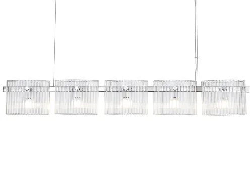 Светильник подвесной 4537/S chrome Newport прозрачный 7 ламп, основание хром в стиле американский современный классический  фото 2